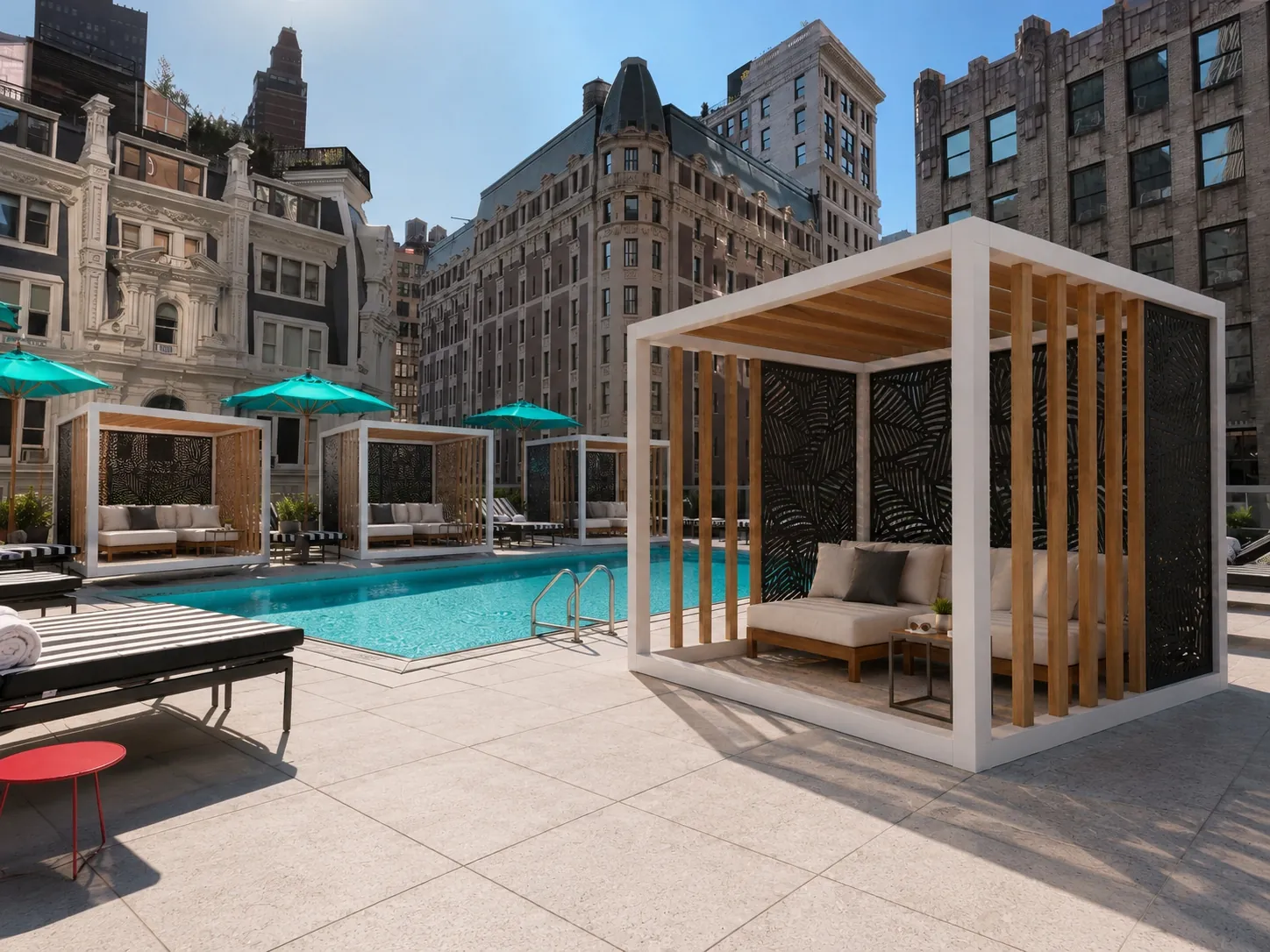 Cabanas · Rooftop pool